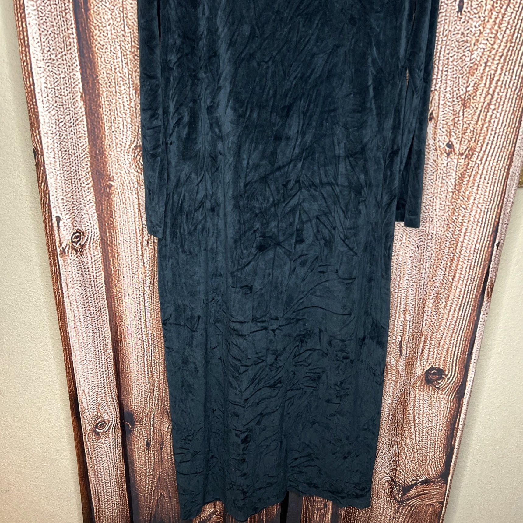Velour VINTAGE Jones Wear Sport Velour Long Sleeve Dress Large Womens Size L / US 10 / IT 46 - 5 Thumbnail