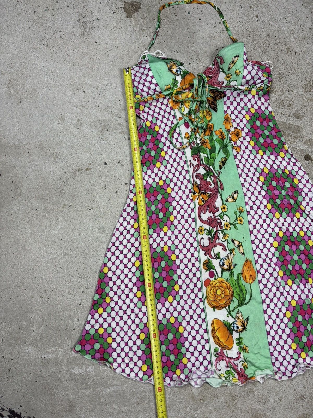 Versace Jeans Couture 2000s Gianni Versace Jeans Couture Floral Print Mini Dress Size M / US 6-8 / IT 42-44 - 14 Thumbnail