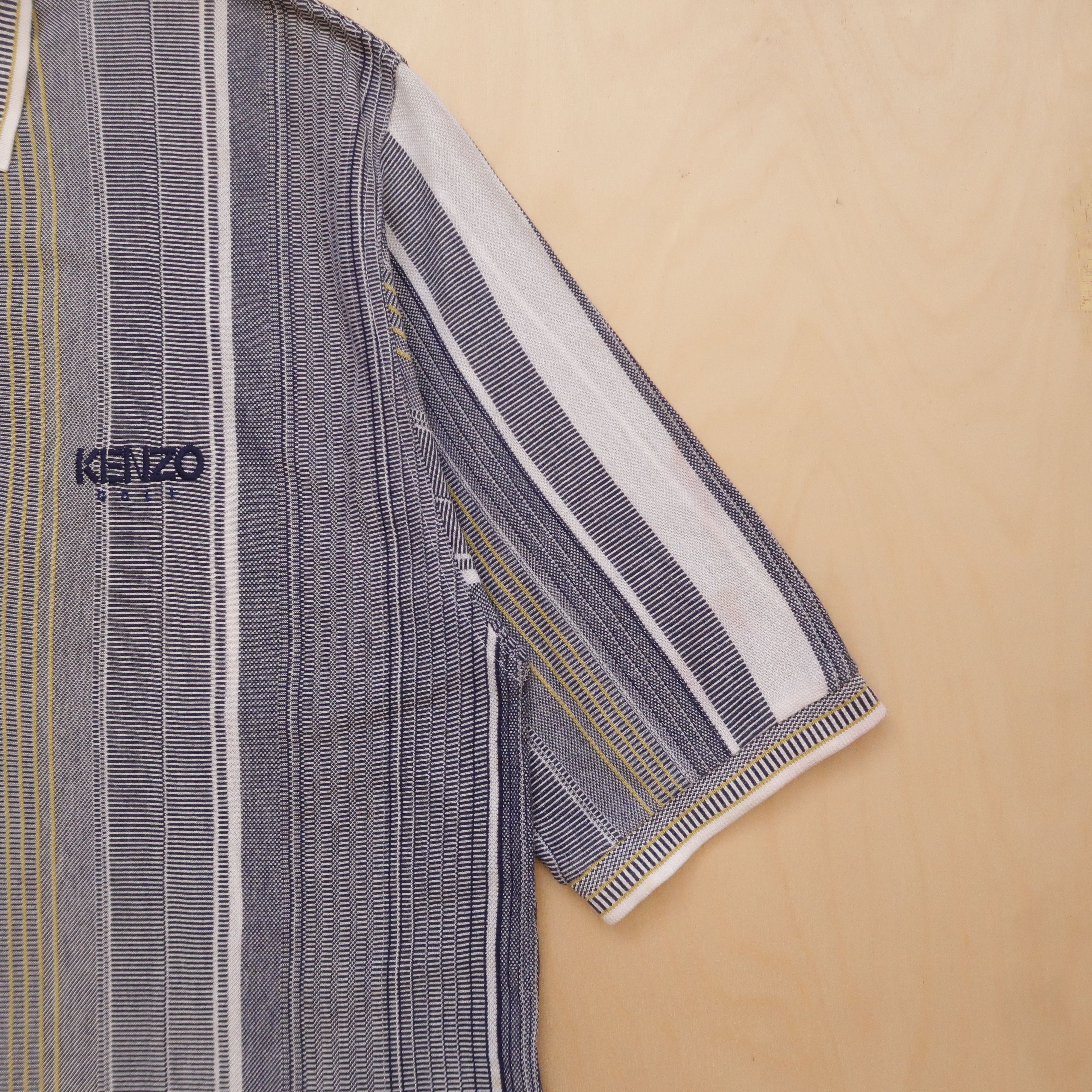 Kenzo 90s Vintage Kenzo Golf Psychedelic Stripe Polo Shirt Size US M / EU 48-50 / 2 - 11 Thumbnail