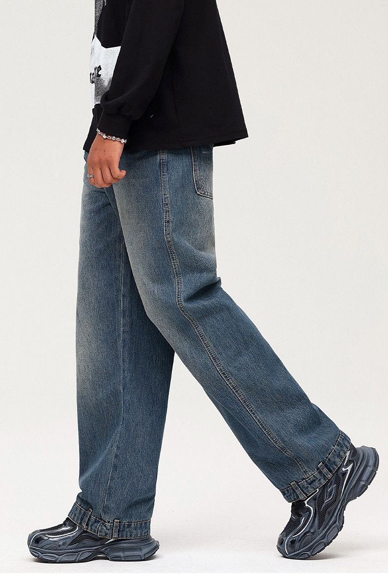 Japanese Brand × Jean Simple washed distressed loose versatile jeans Size US 32 / EU 48 - 4 Thumbnail