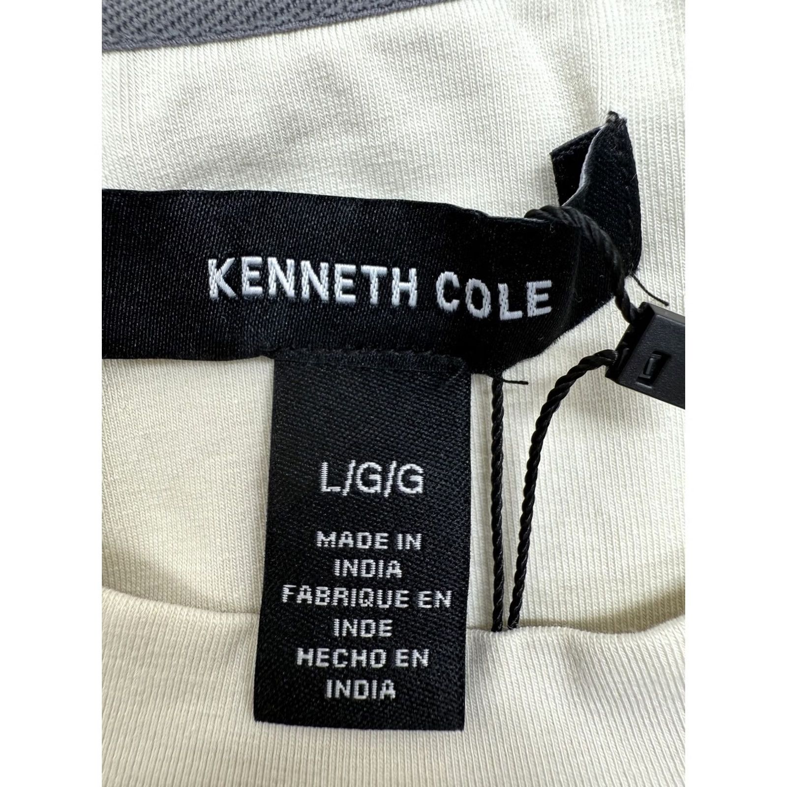 Kenneth Cole Kenneth Cole Men’s White L Short Sleeve Crew Neck T-Shirt Cotton Spandex Size US L / EU 52-54 / 3 - 3 Thumbnail