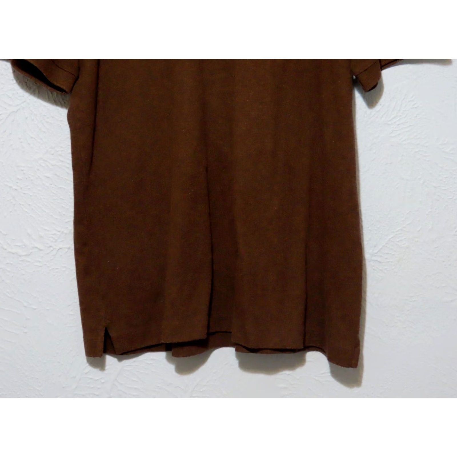Lands' End Lands' End Mens L Polo Shirt Brown 100% Cotton Short Sleeve Knit Button Collar Size US L / EU 52-54 / 3 - 2 Thumbnail