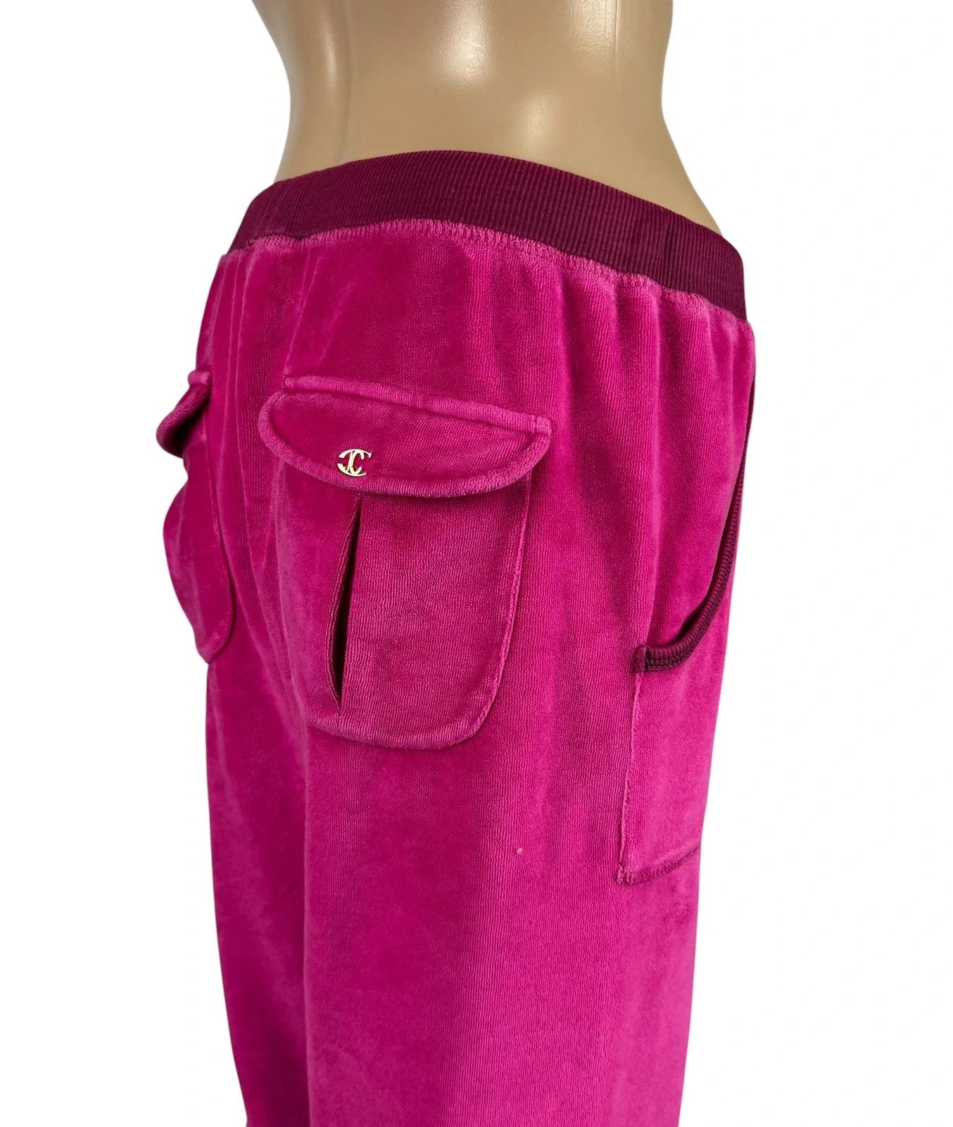 Just Cavalli Just Cavalli Pink Velour Pants size L Size 30" / US 8 / IT 44 - 8 Thumbnail