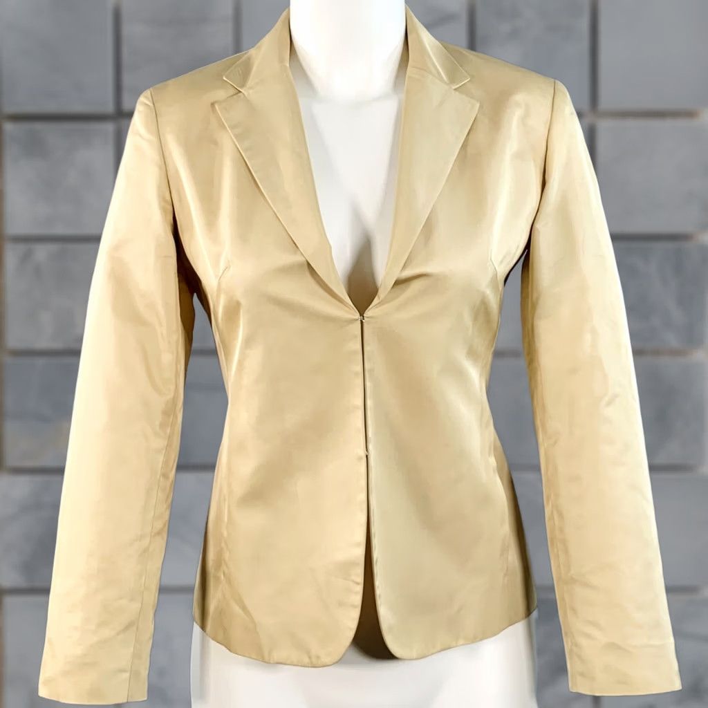 Ralph Lauren RALPH LAUREN Beige Acetate Silk Jacket Blazer Size 6 Womens Size M / US 6-8 / IT 42-44 - 1 Thumbnail