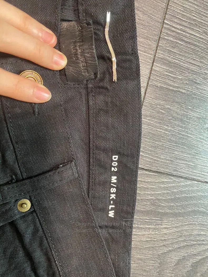 Saint Laurent Paris Saint Laurent Black Distressed Denim Jeans. Size US 33 - 2 Thumbnail