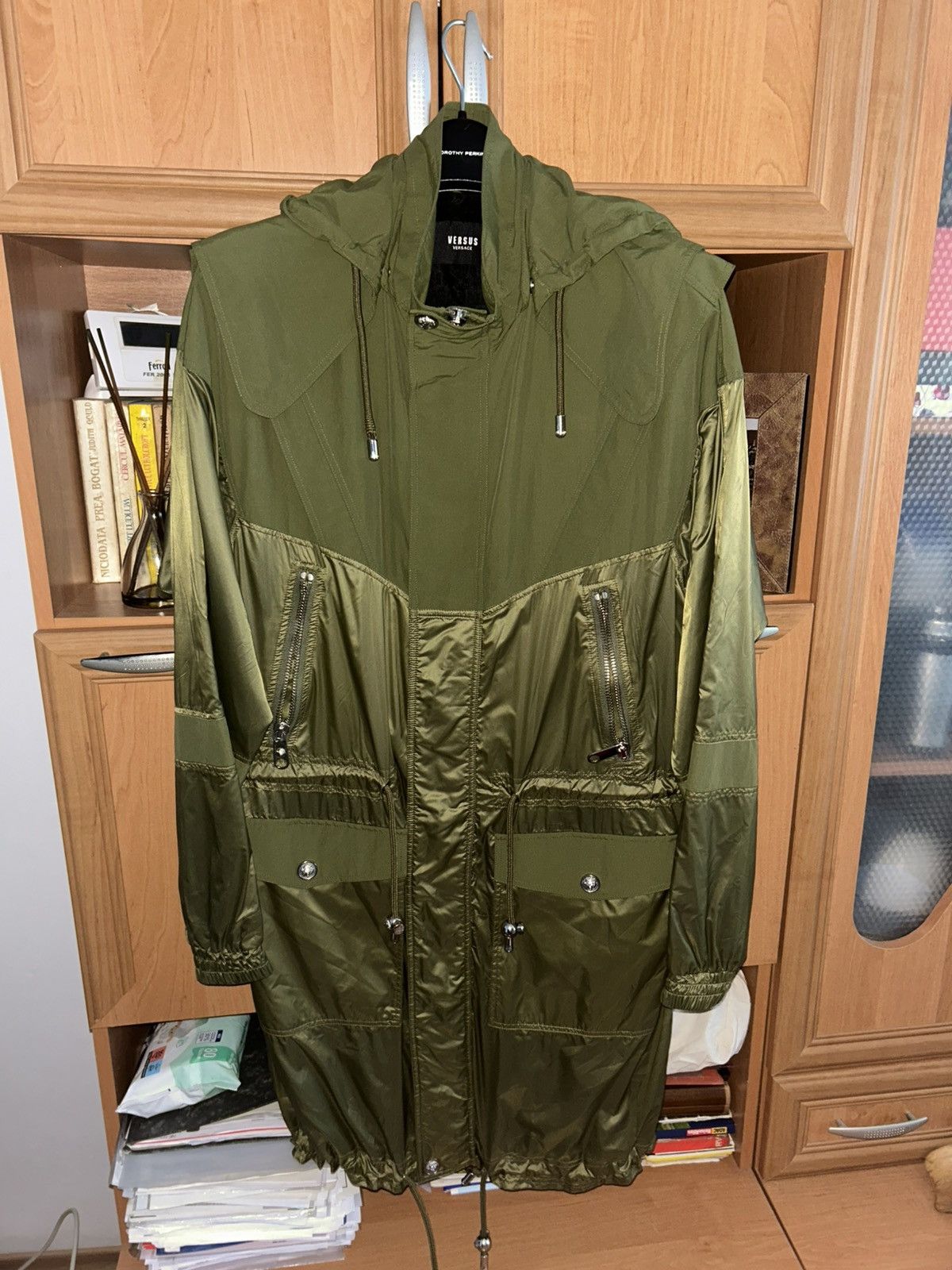 Versus Versace Versus Versace Green Hooded Parka Jacket – Size 46 (EU) Size US M / EU 48-50 / 2 - 1 Thumbnail
