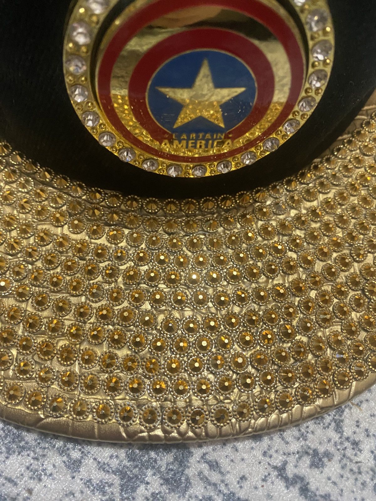 Captain America Cap with custom Spinning Logo Sequins