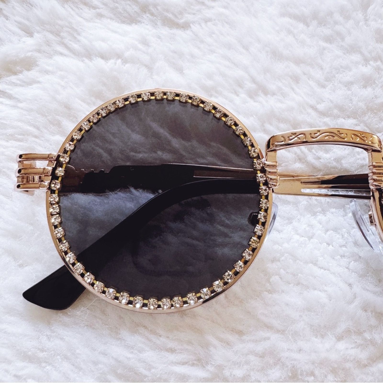 Other Kate Black Round Sunglasses Size ONE SIZE - 3 Thumbnail