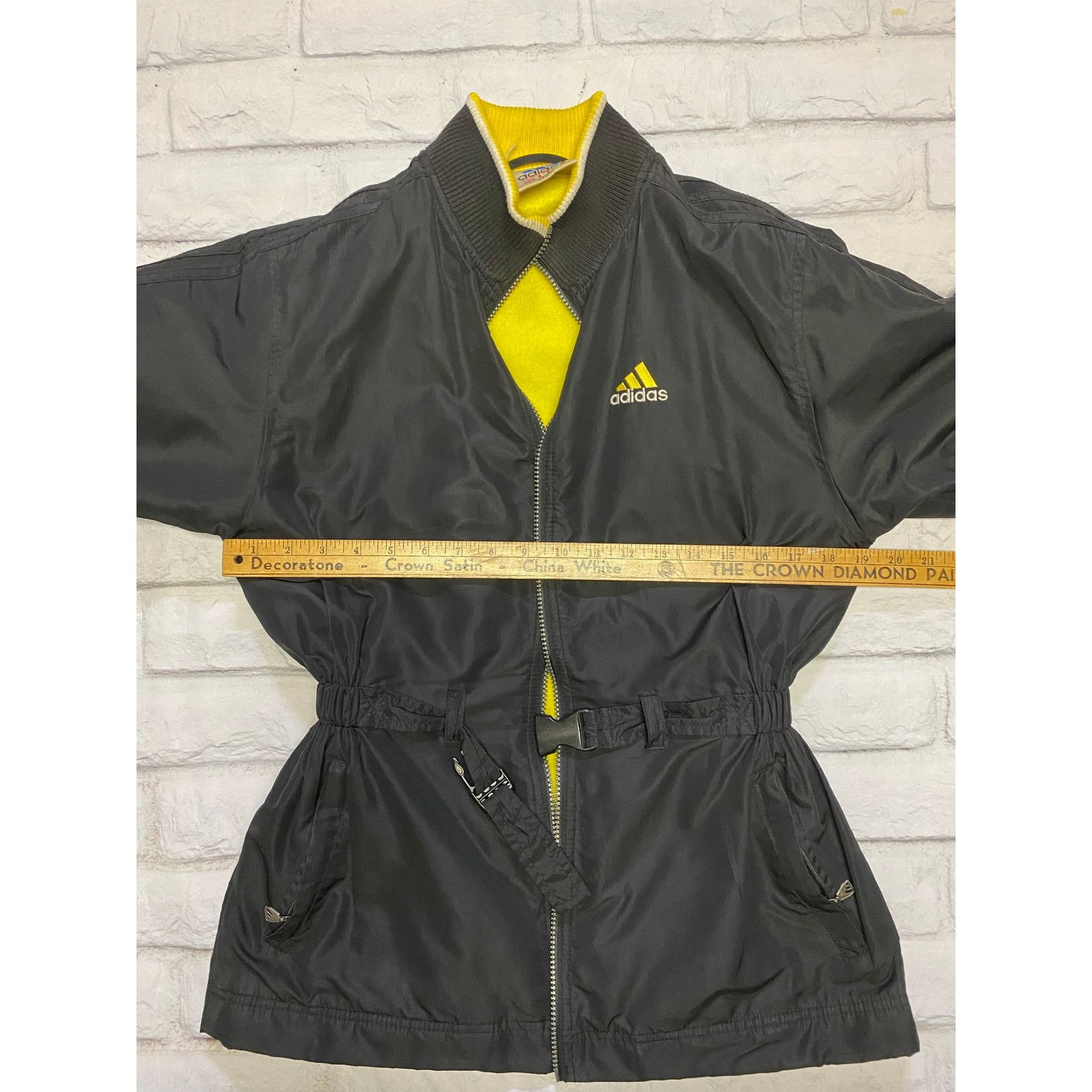 Adidas Vintage 90s Adidas Windbreaker with fleece Black Small Size S / US 4 / IT 40 - 7 Thumbnail