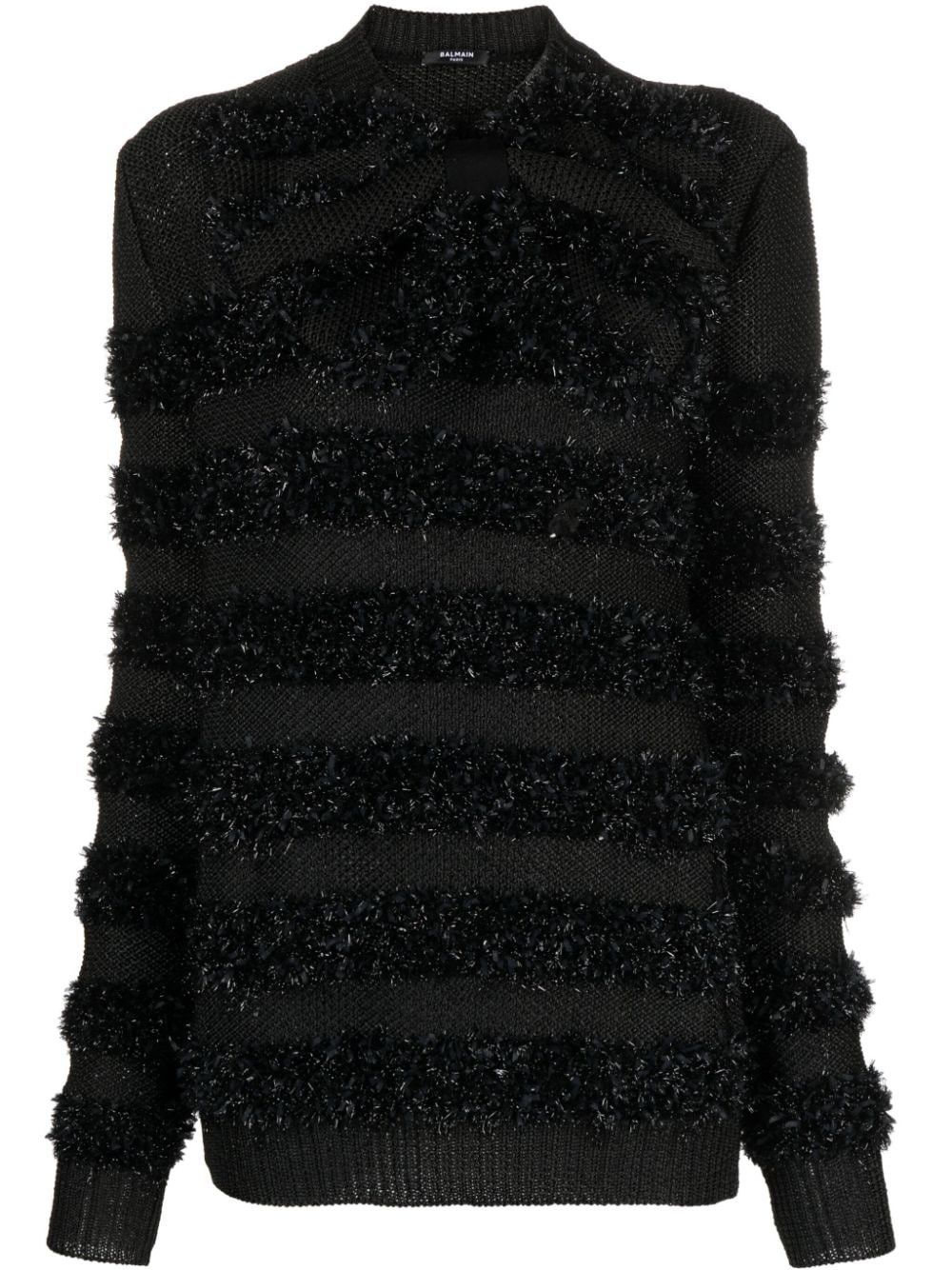 Balmain o1y0625 Sweater in Black Size M / US 6-8 / IT 42-44 - 1 Thumbnail