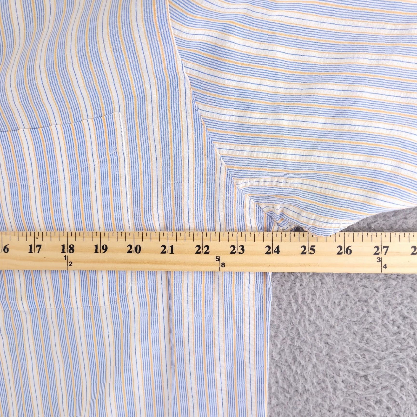 Chaps Chaps Shirt Mens XL Blue Short Sleeve Button Up Casual Stripe Size US XL / EU 56 / 4 - 6 Thumbnail