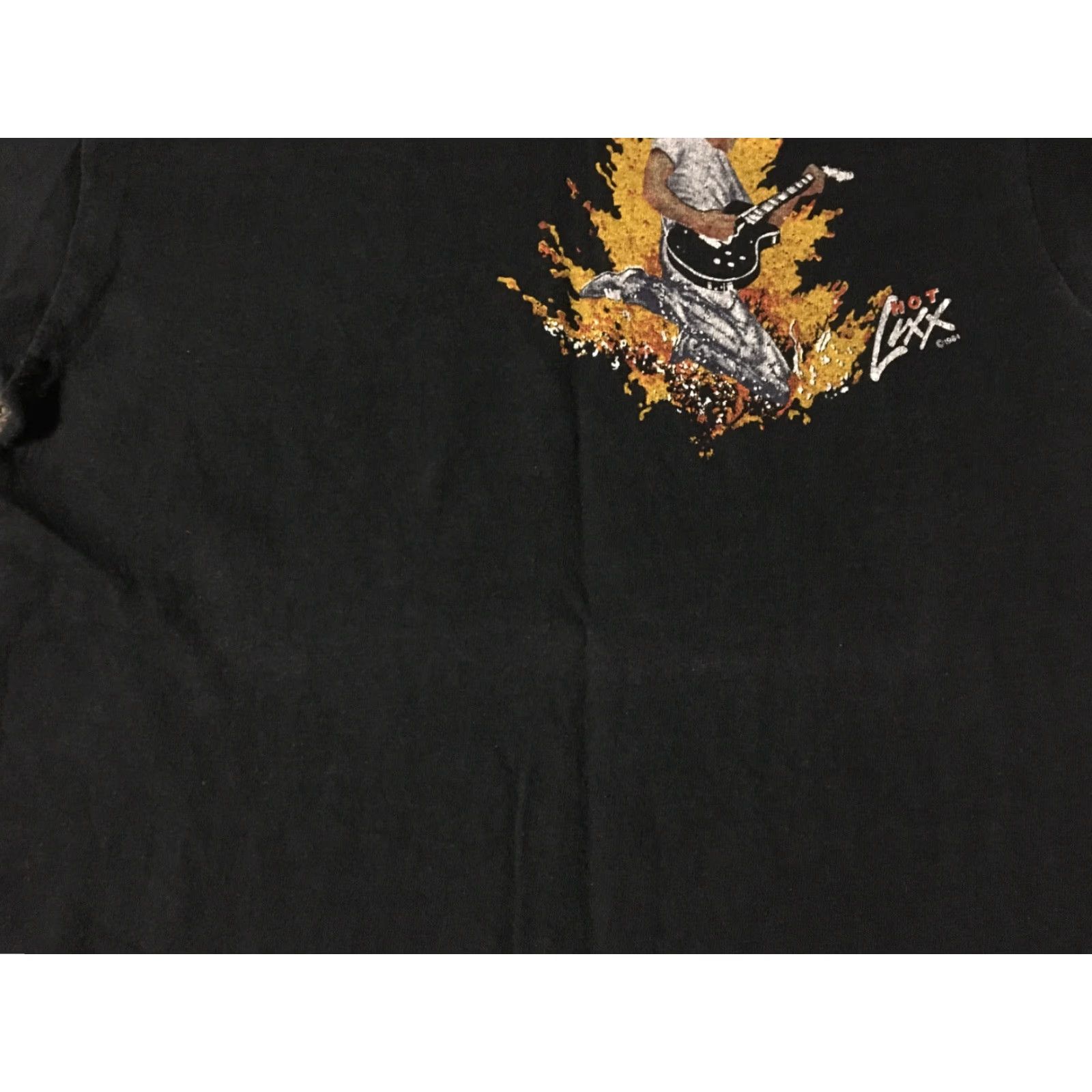 Vintage Vtg 80s Hot Lixx Rock Guitar Shirt XS Single Stitch Music Grunge Biker USA 70s Size US XS / EU 42 / 0 - 7 Thumbnail