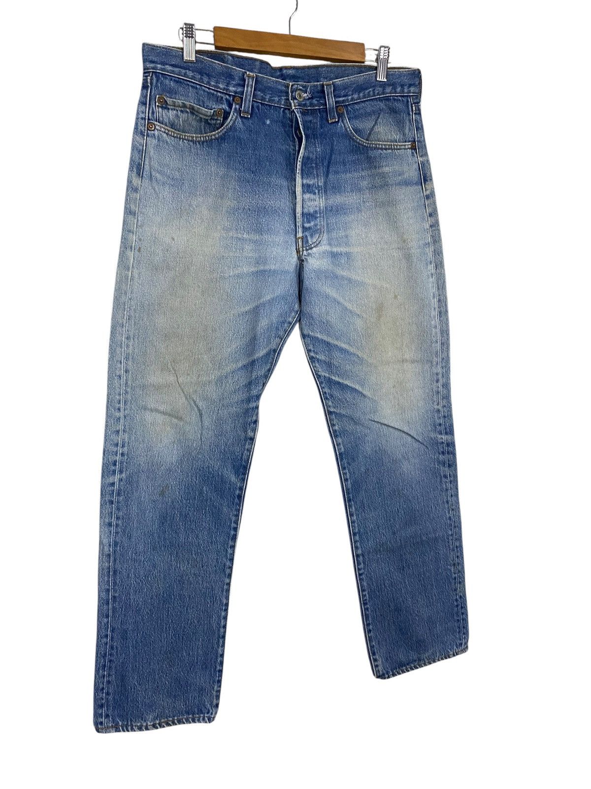 Levi's Vintage 70s 1501-0117 single R denim W35 distressed Size US 35 - 5 Thumbnail