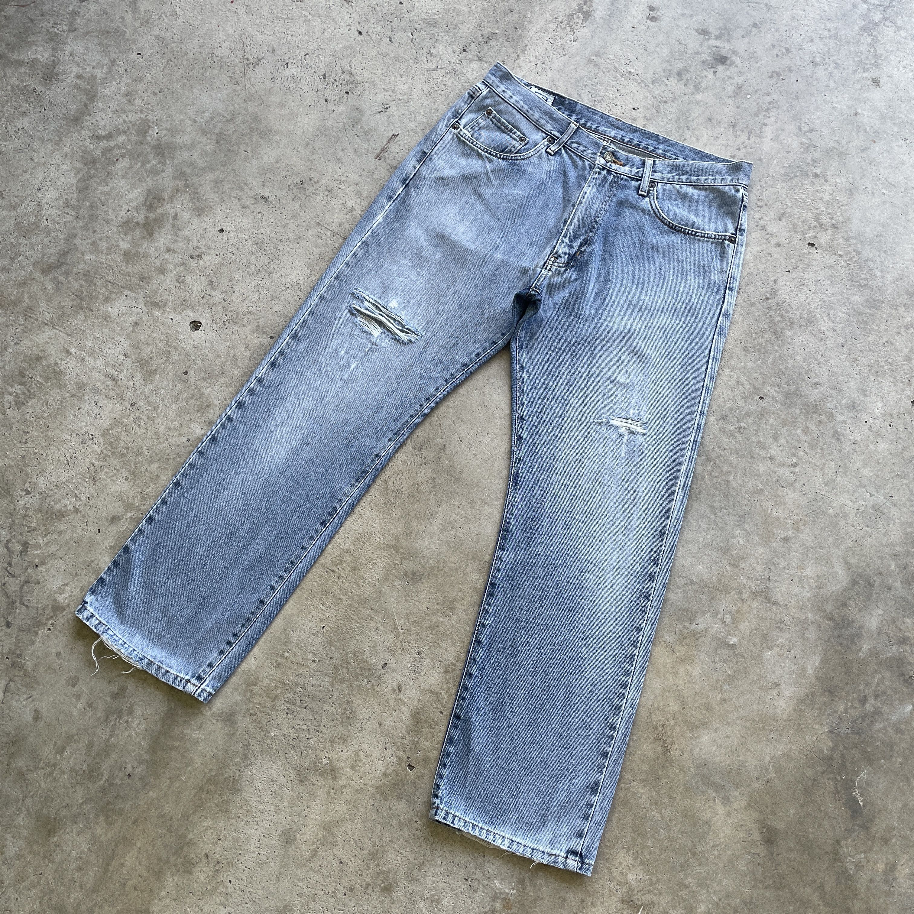 Edwin × Japanese Brand × Vintage W33 VINTAGE EDWIN 403 JEANS DISTRESSED DENIM FADED PANTS Size US 33 - 1 Thumbnail