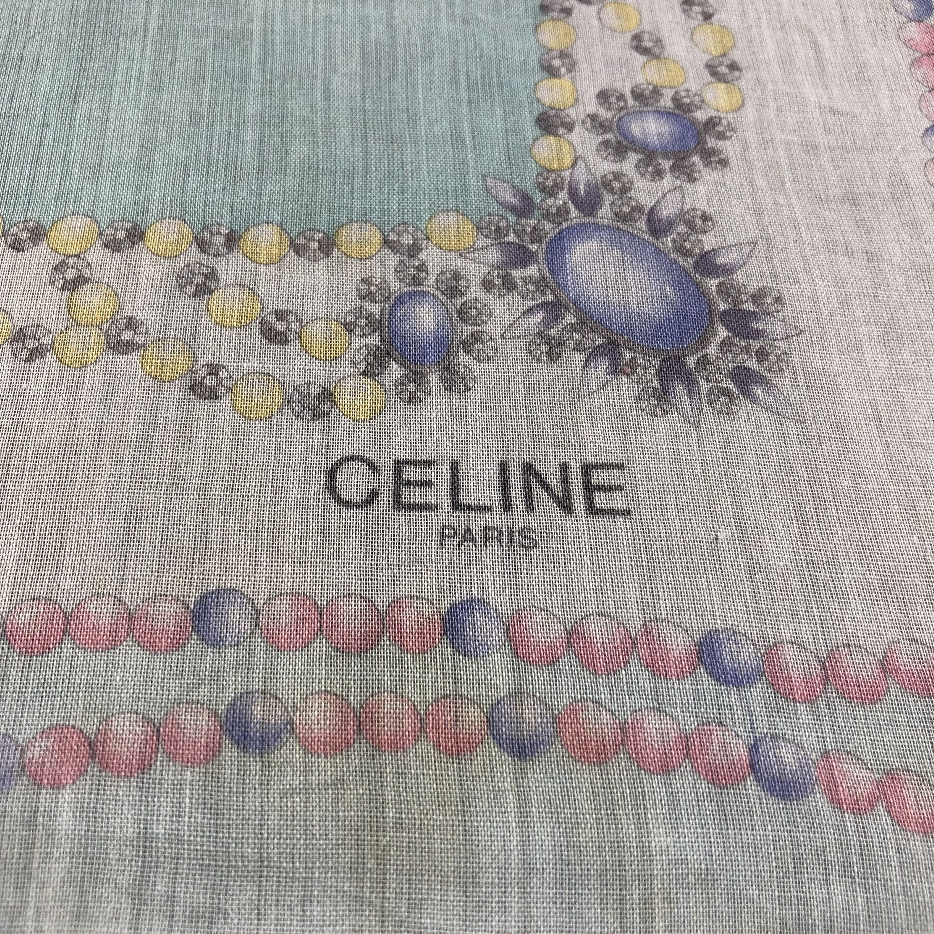 Japanese Brand Celine Hand Rolled Handkerchief Neckerchief Bandana H2249 Size ONE SIZE - 4 Thumbnail