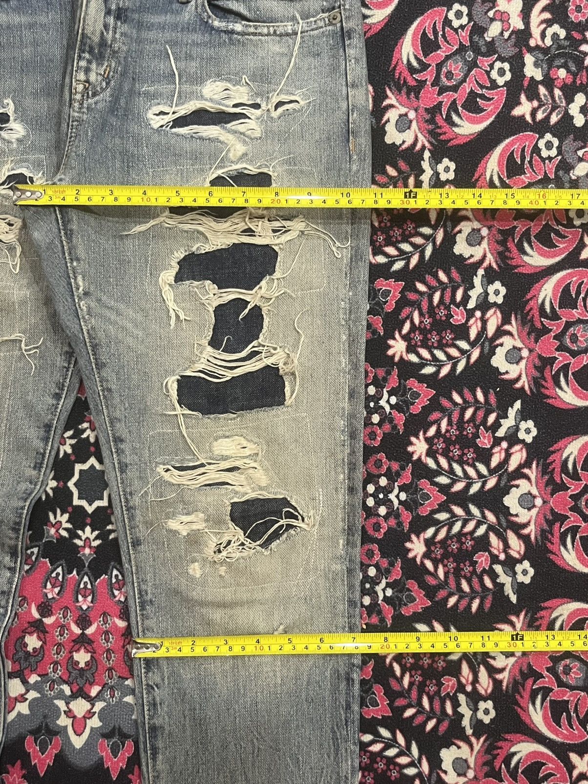 RRL Ralph Lauren Vintage Ralph Lauren Denim Destroyed Skinny Boyfriend Jeans Size 27" / US 4 / IT 40 - 14 Thumbnail