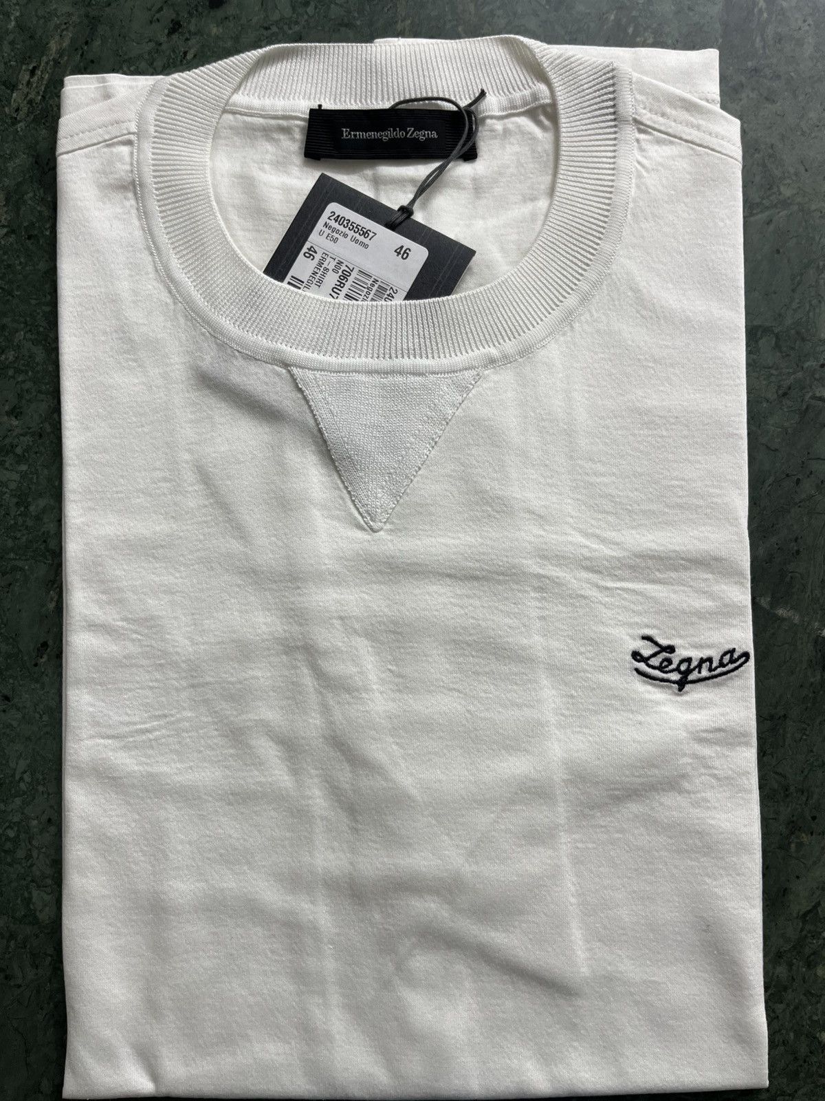 Ermenegildo Zegna Zegna embroidered logo tshirt Size US S / EU 44-46 / 1 - 1 Thumbnail