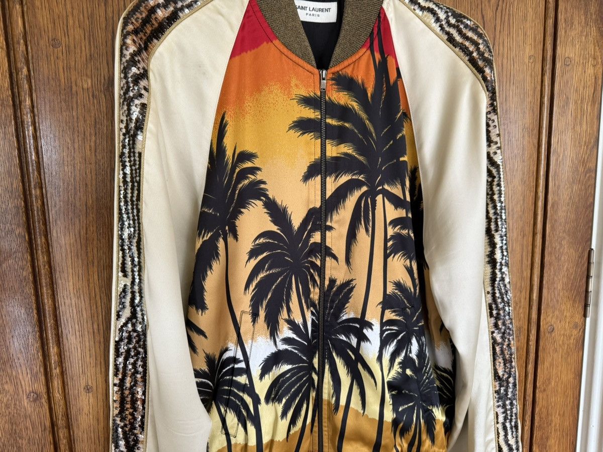 Hedi Slimane × Saint Laurent Paris SS16 Iconic Saint Laurent palm tree runway sequin teddy 42 Size US S / EU 44-46 / 1 - 14 Thumbnail