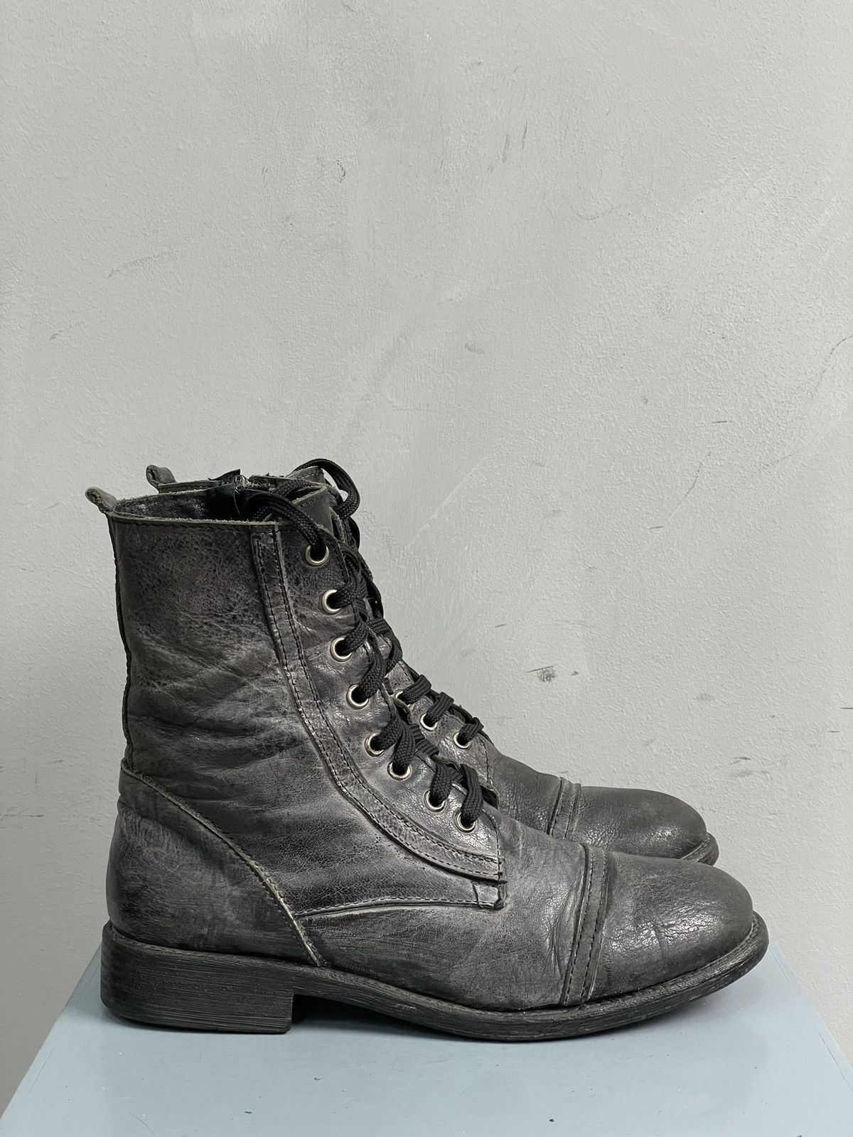 Dirk Bikkembergs Rare combat Bikkembergs style boots washed leather 90s Size US 8 / IT 38 - 3 Thumbnail