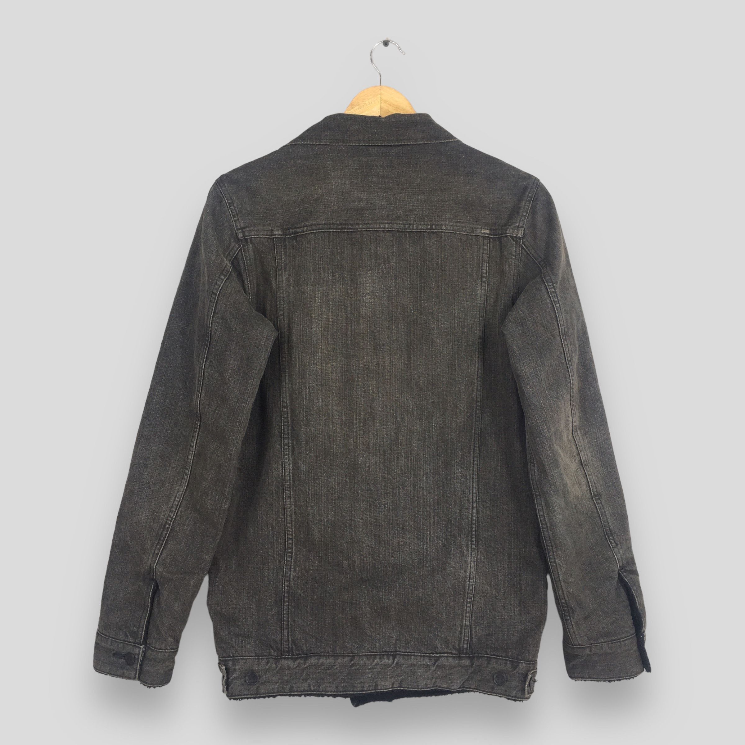 If Six Was Nine Lad Musician Japan Sherpa Black Denim Jacket Medium Size US M / EU 48-50 / 2 - 9 Thumbnail