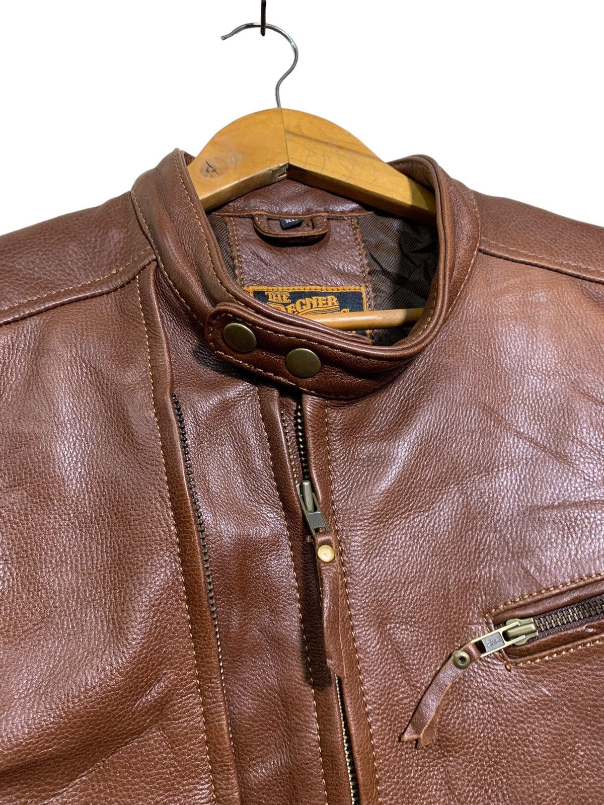 Genuine Leather 🔥DEGNER CLASSIC LEATHER CAFERACER BIKER JACKETS Size US XL / EU 56 / 4 - 4 Thumbnail