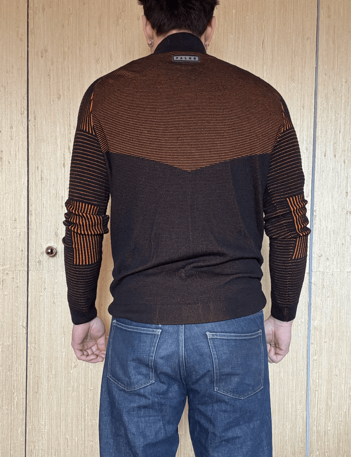 FALKE Zip-up Jacket - Falke Track Jacket - Blue/ Orange Knitwear Size US M / EU 48-50 / 2 - 2 Thumbnail