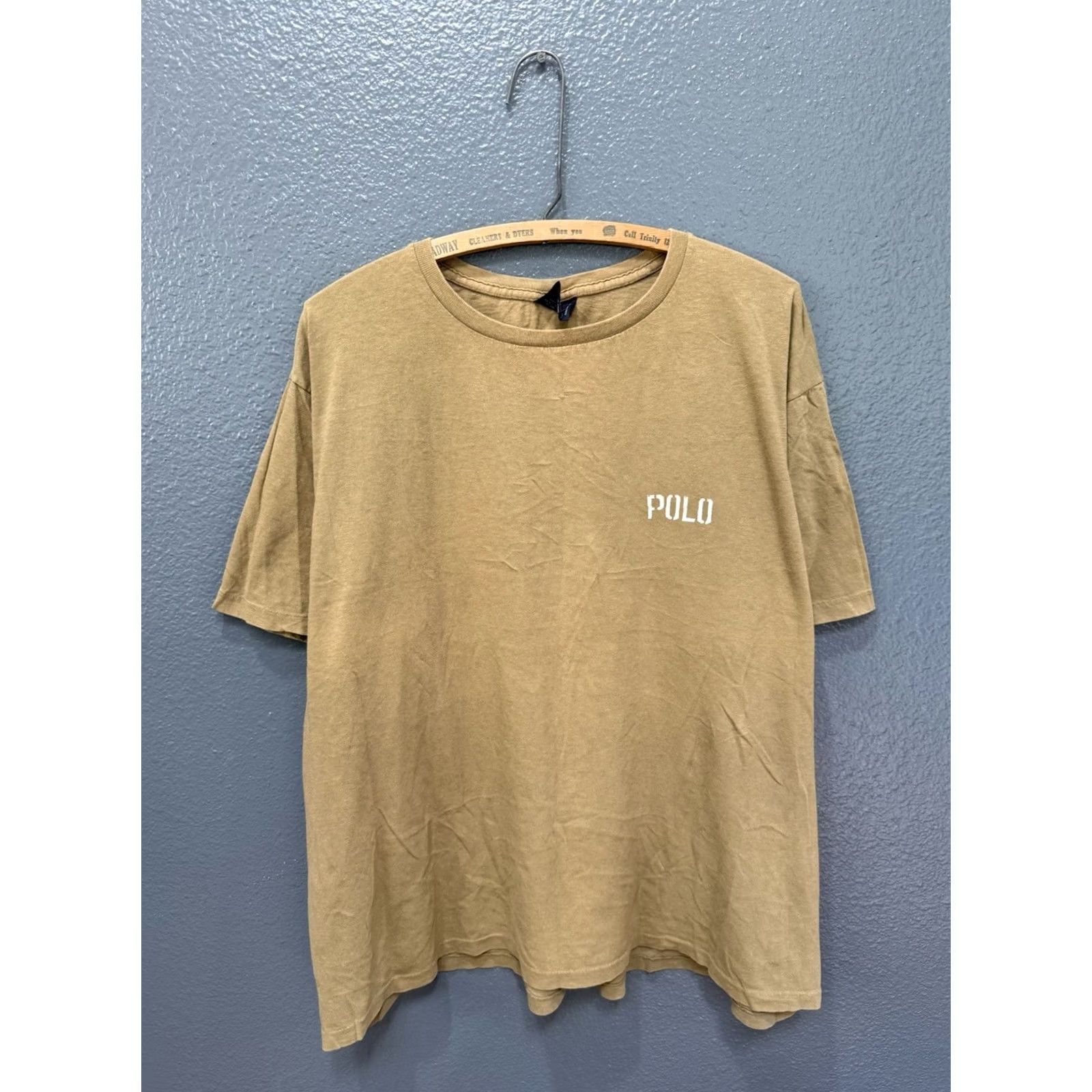 Ralph Lauren VINTAGE Polo Ralph Lauren 90s Brown Cotton Tee Shirt Logo Sz 2XL Mens Size US XXL / EU 58 / 5 - 4 Thumbnail