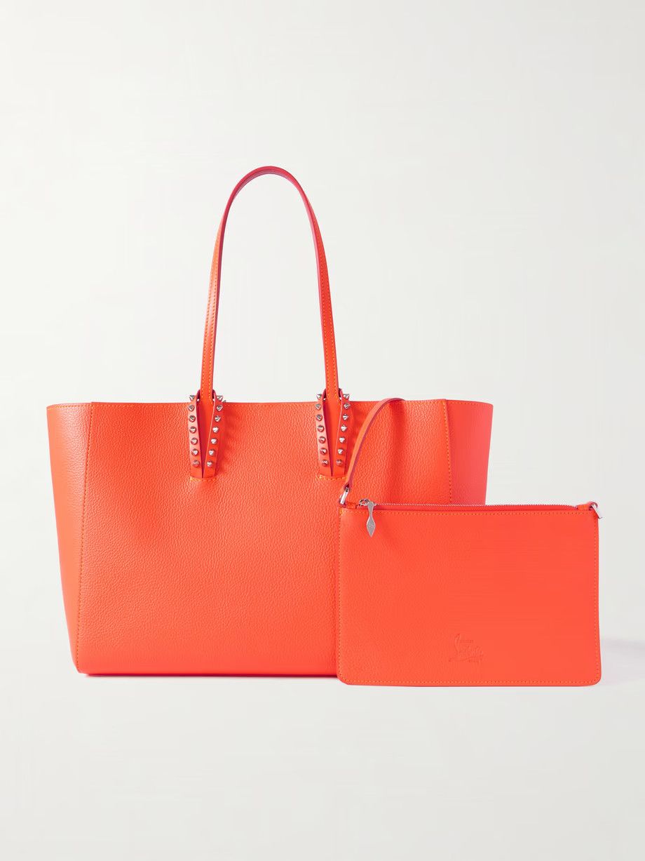 Christian Louboutin os11x0126 Size: OS / Cabata Small Spiked Tote Bag in Orange Size ONE SIZE - 6 Thumbnail