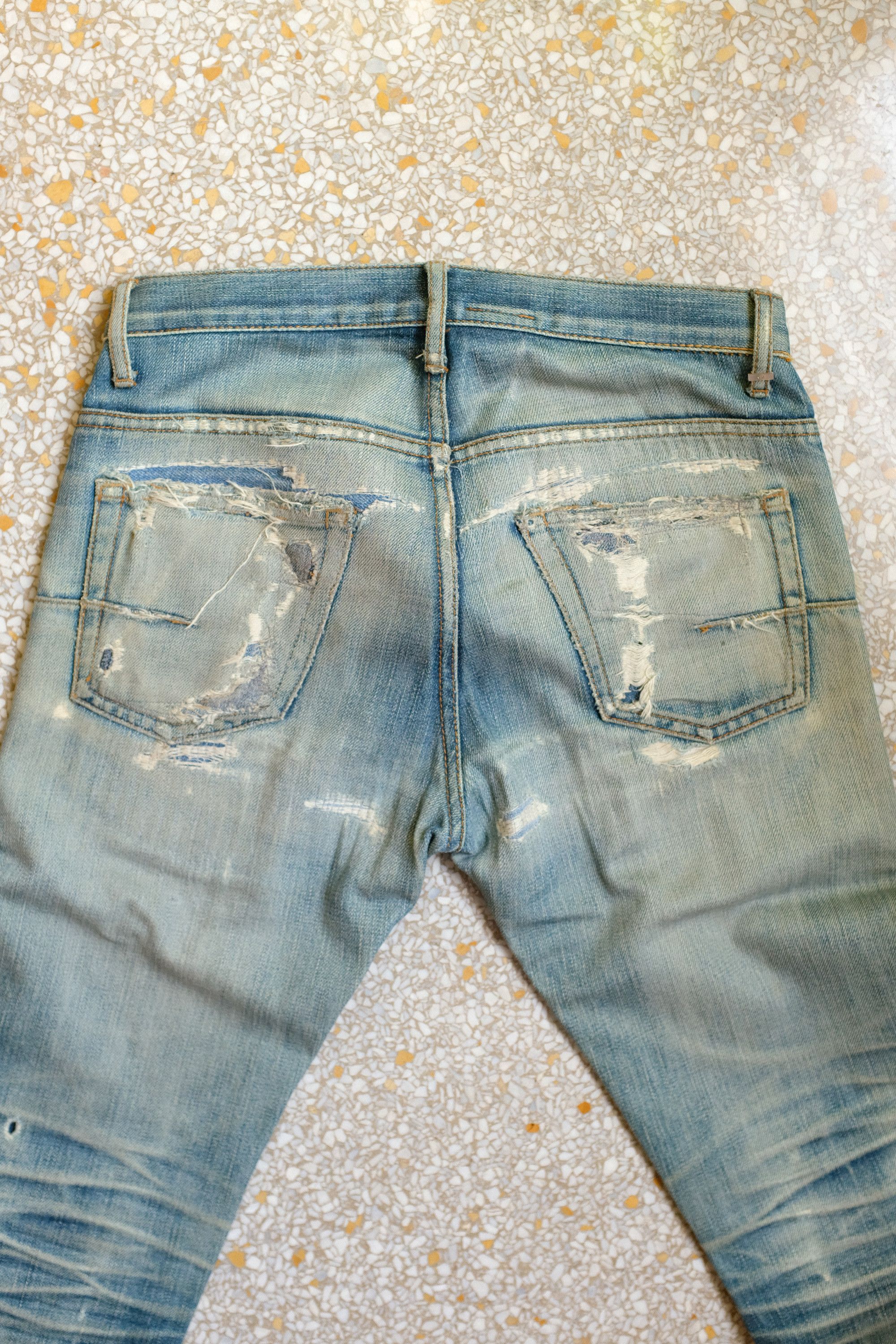 Dior Dior Homme MIJ Jeans Thrashed Repaired Hedi Slimane Size US 26 / EU 42 - 16 Thumbnail