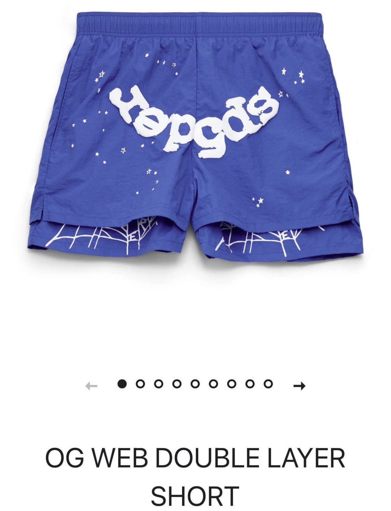 Sp5der Blue OG Web V2 Double Layer Short Size US 34 / EU 50 - 11 Thumbnail
