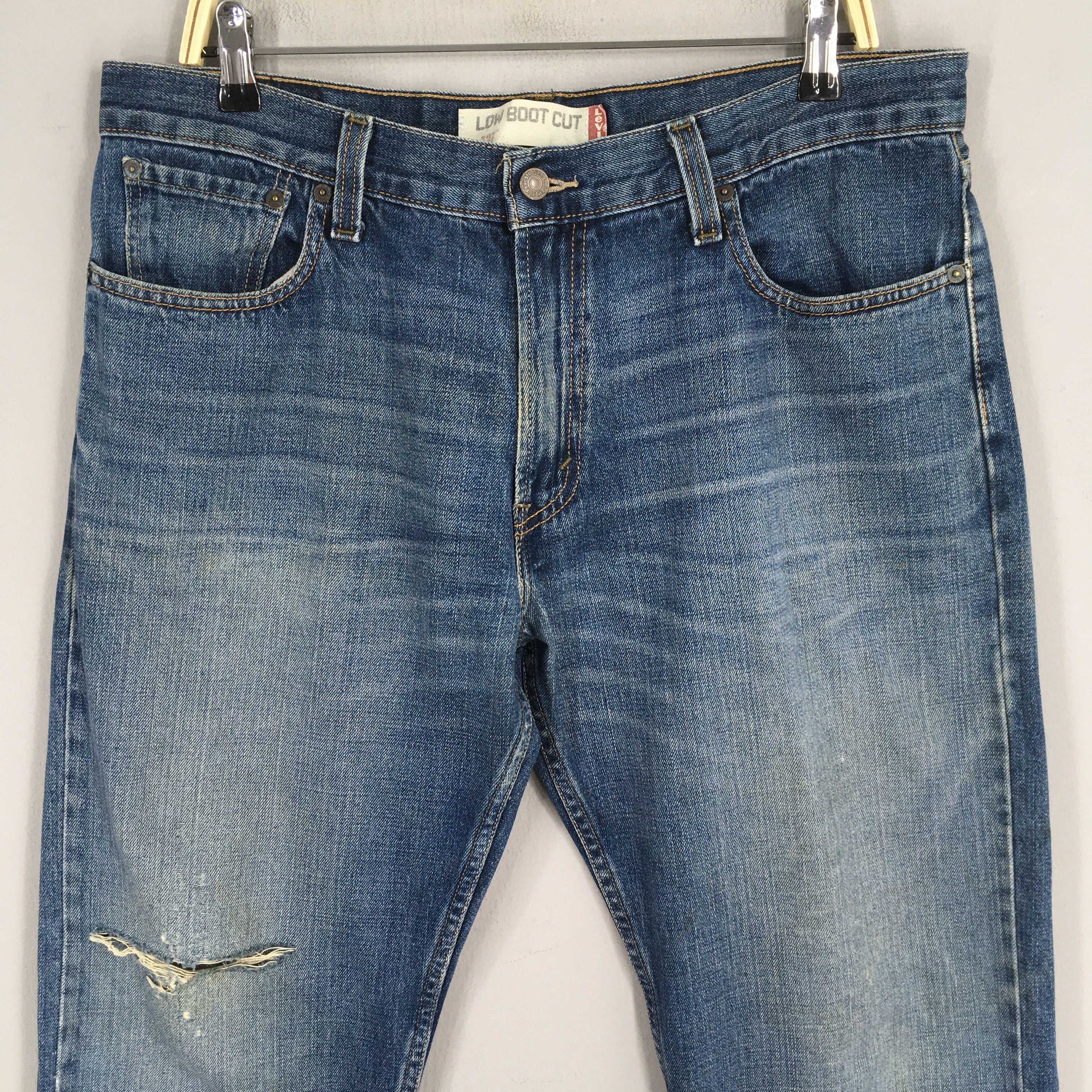 Levi's Size 34x29 Vintage Levi's 527 Low Bootcut Jeans S196 Size US 34 / EU 50 - 2 Thumbnail