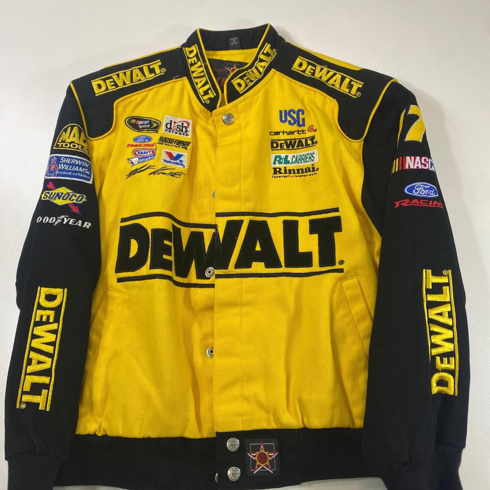 JH Design Vintage Nascar DeWALTRacing Jacket X-Large Mens Size ONE SIZE - 1 Thumbnail