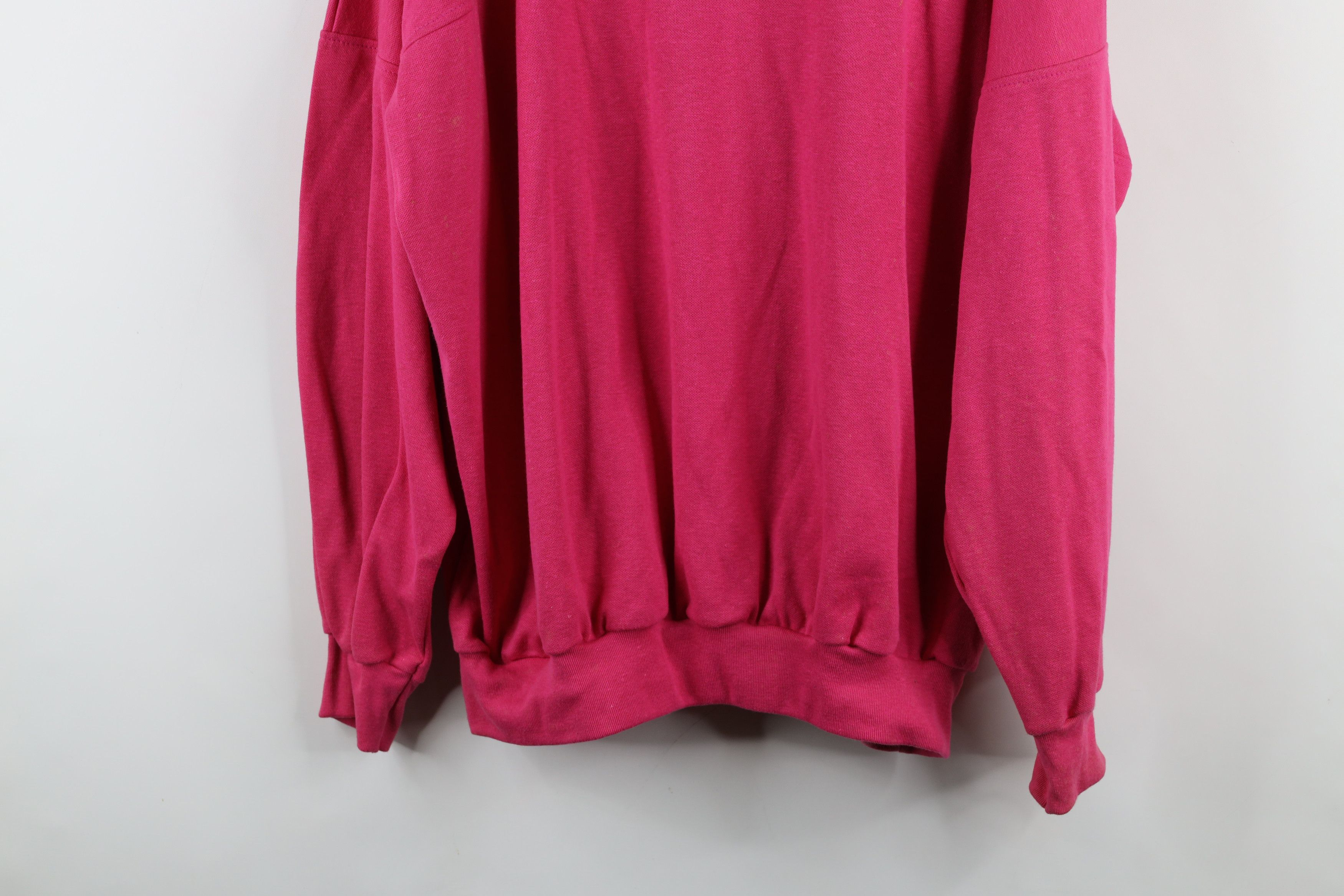 Vintage Deadstock Vintage 90s Stretwear Crewneck Sweatshirt Pink USA Size 3XL / US 20-22 - 3 Thumbnail
