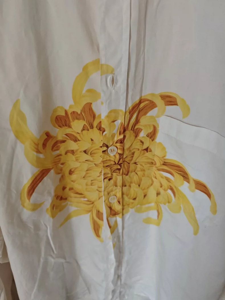 Y's Y's 05aw Youchan Dyeing Chrysanthemum Shirt Size US XL / EU 56 / 4 - 2 Thumbnail