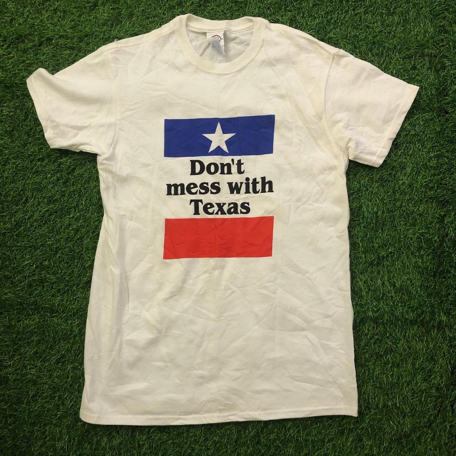 Delta Men's White ‘Don't Mess With Texas’ Flag Graphic Tee Size US S / EU 44-46 / 1 - 1 Thumbnail