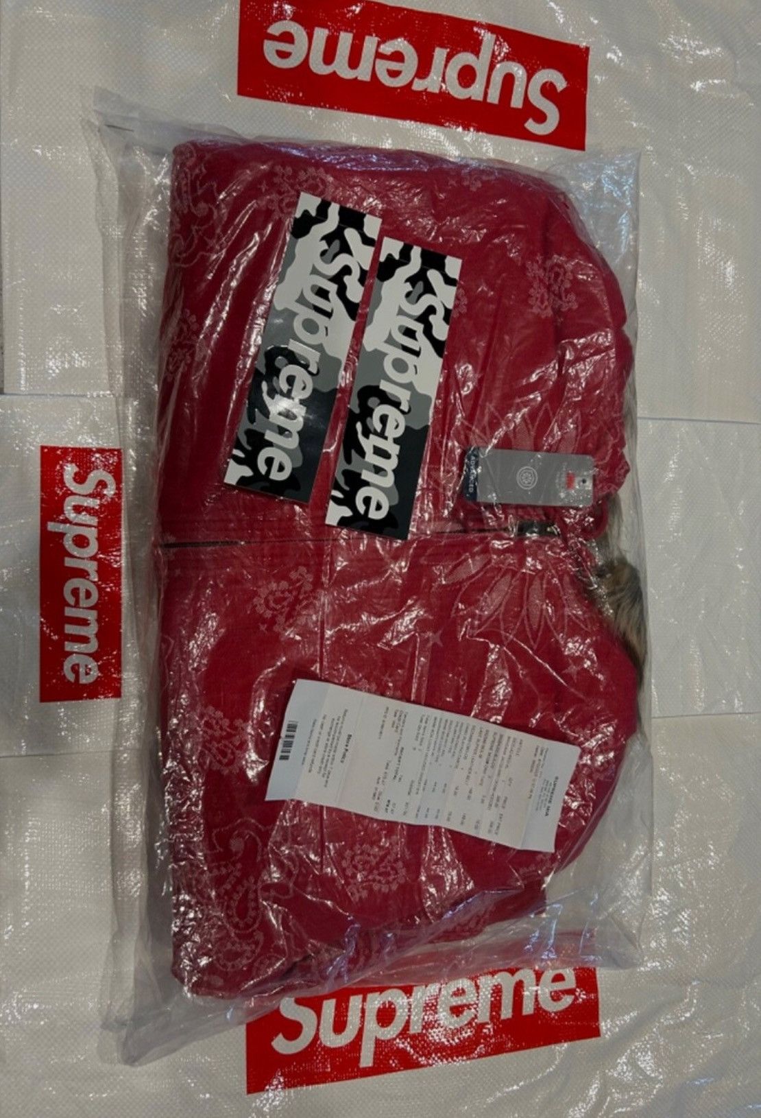 Supreme XL Supreme Bandana Jacquard Denim Hooded Work Jacket Size US XL / EU 56 / 4 - 1 Thumbnail