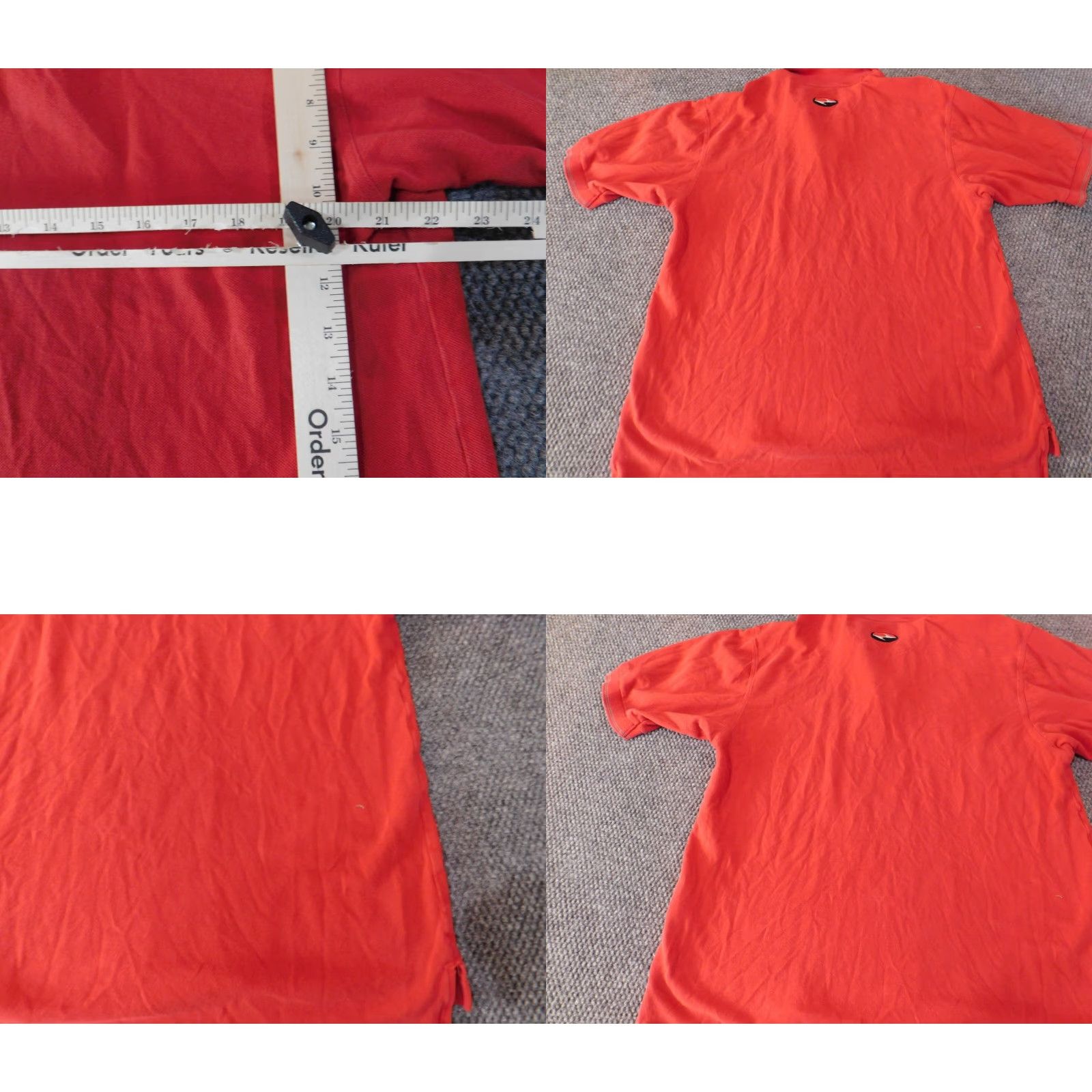 Nike VINTAGE Nike Mens shirt Medium Red polo golf logo zip classic casual sports Size US M / EU 48-50 / 2 - 8 Thumbnail