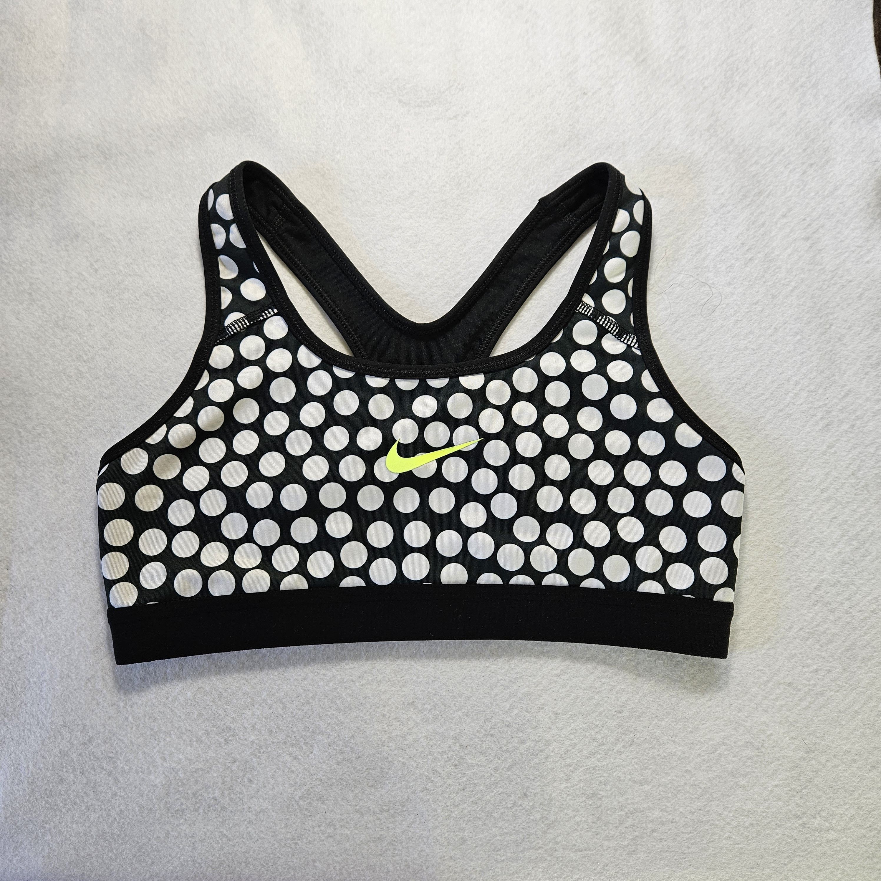 Nike Nike Size S Sports Bra Black White Polkadots Support Dri-Fit Size S / US 4 / IT 40 - 6 Thumbnail