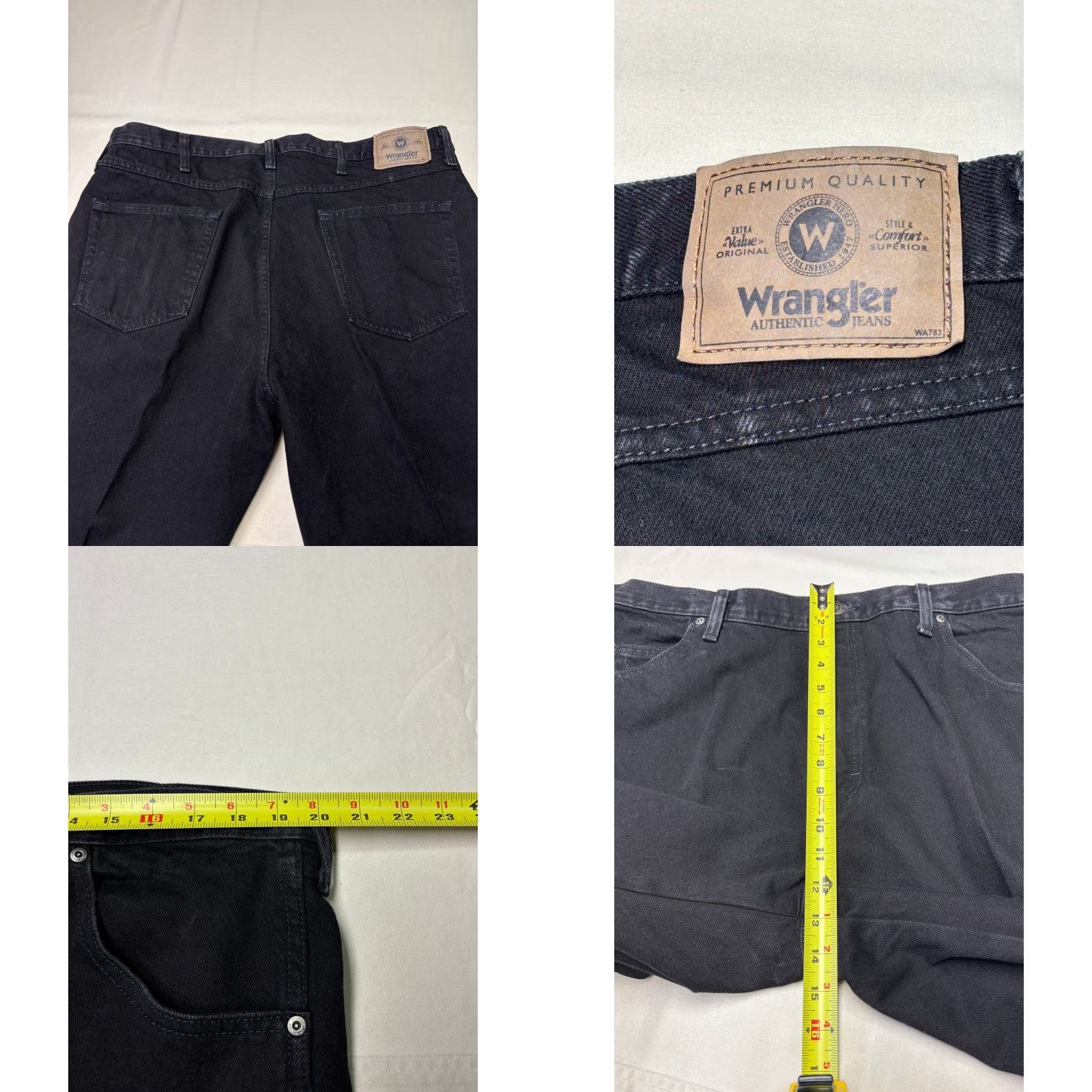 Wrangler Wrangler Jeans Regular Fit Black 40x30 Straight Men 96501CB Denim 5-Pocket Work Casual Size US 40 / EU 56 - 8 Thumbnail