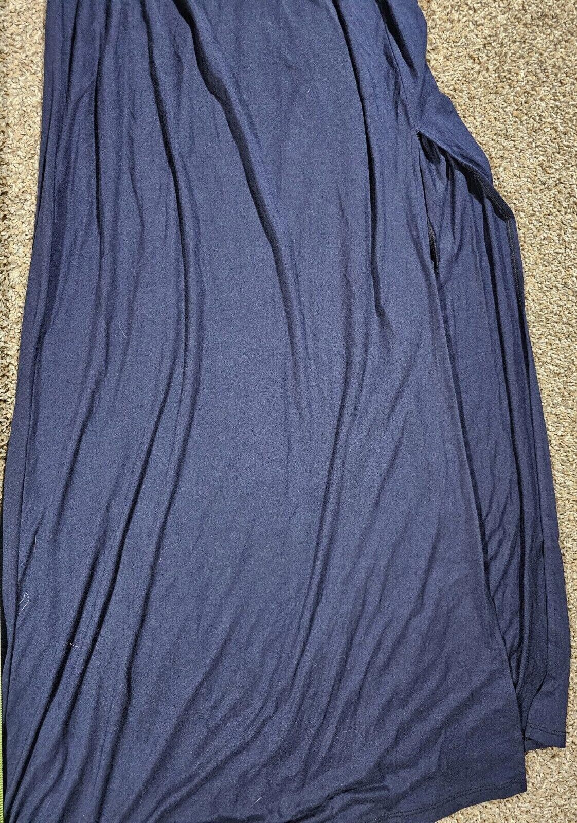 Designer Go Couture Dress S Blue Micro Modal USA MADE Leg Slit Size S / US 4 / IT 40 - 7 Thumbnail