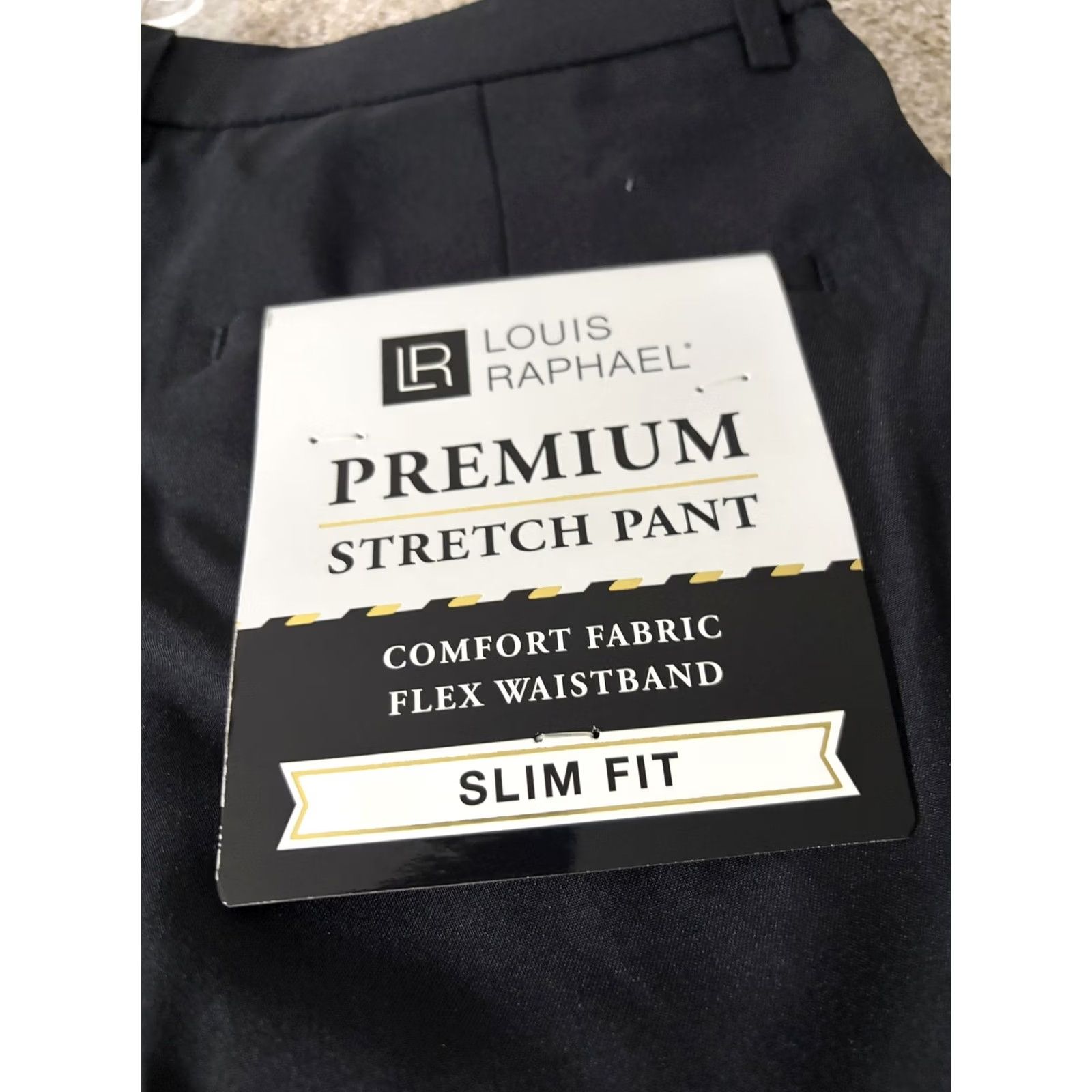 Vintage Louis Raphael Pants Mens 32x30 Black Premium Stretch Slim Fit Dress Slacks Size US 32 / EU 48 - 8 Thumbnail
