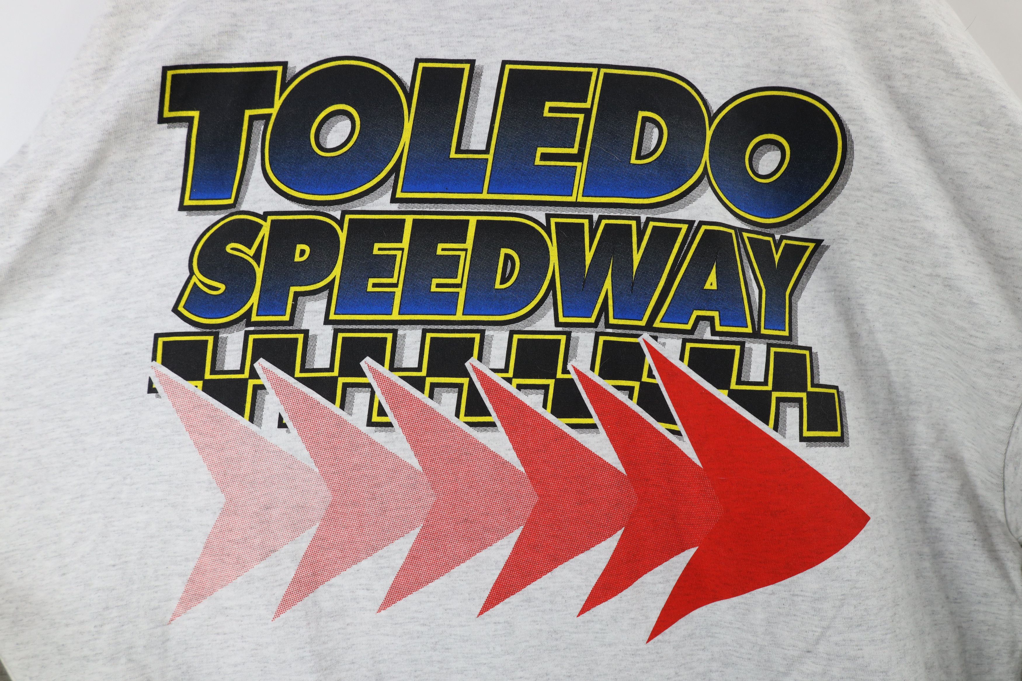 Vintage Vintage 90s All Over Print Toledo Speedway Racing T-Shirt Size US XXL / EU 58 / 5 - 11 Thumbnail
