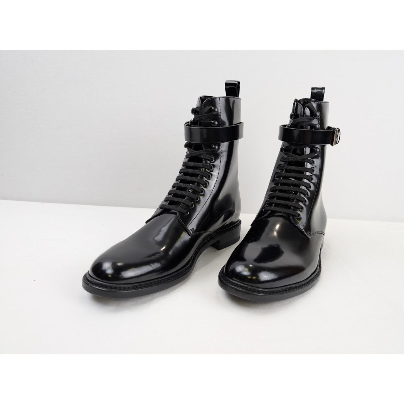 Saint Laurent Paris o1rshd1 Army 20 Lace Up Boots in Nero Size US 11 / EU 44 - 7 Thumbnail
