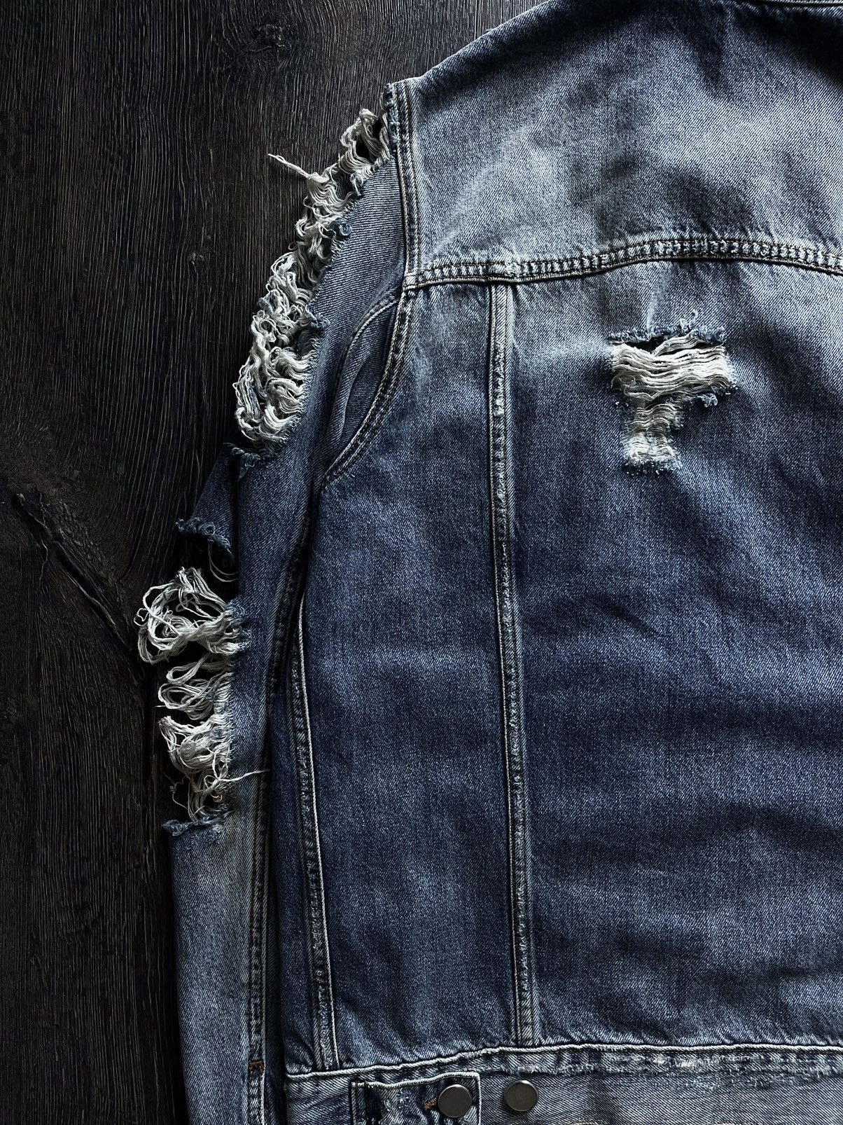 Balmain Balmain Destroyed Distressed Denim Jacket Size US M / EU 48-50 / 2 - 14 Thumbnail