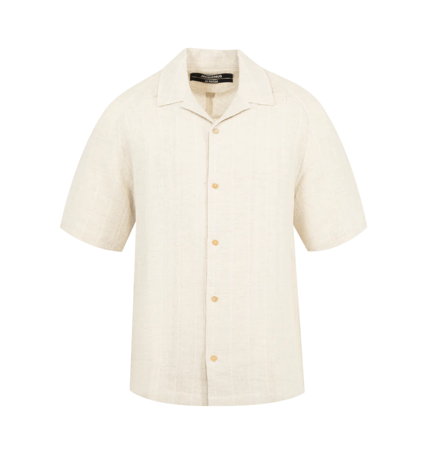 Jacquemus o1h1sh11225 Fonccio Shirt in Light Beige Size US M / EU 48-50 / 2 - 1 Thumbnail