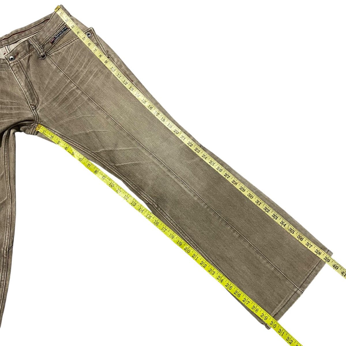 Nicole Club NCFM Fleur Brown Denim Flare Jeans Snake skin Size US 33 - 17 Thumbnail