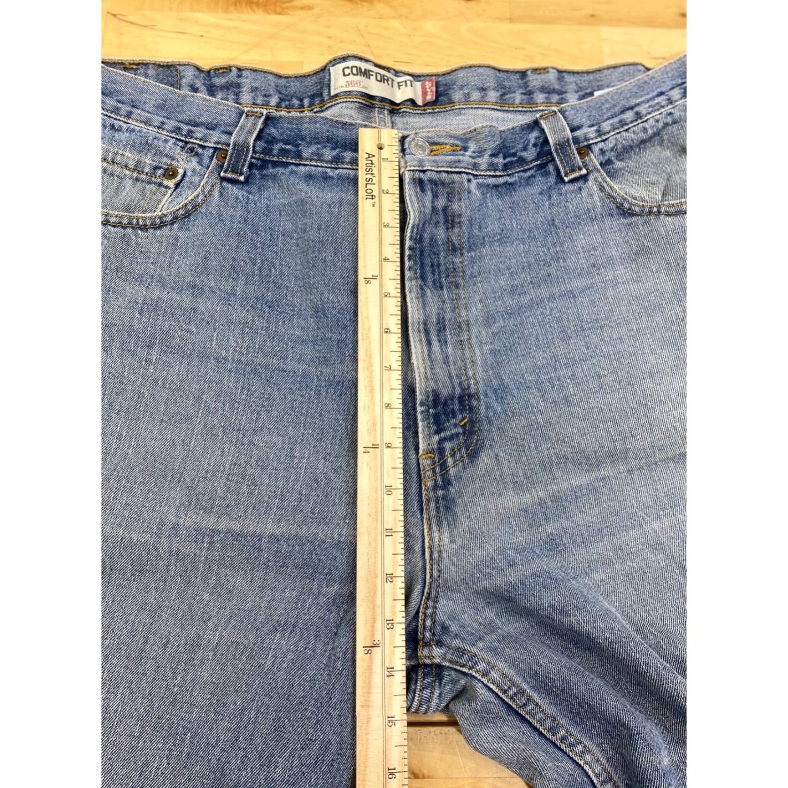 Levi's Levi's 560 Denim Jeans Mens 42x30 Blue Comfort Fit Straight Casual Reg Regular 29in Pockets 10241 Size US 42 / EU 58 - 7 Thumbnail