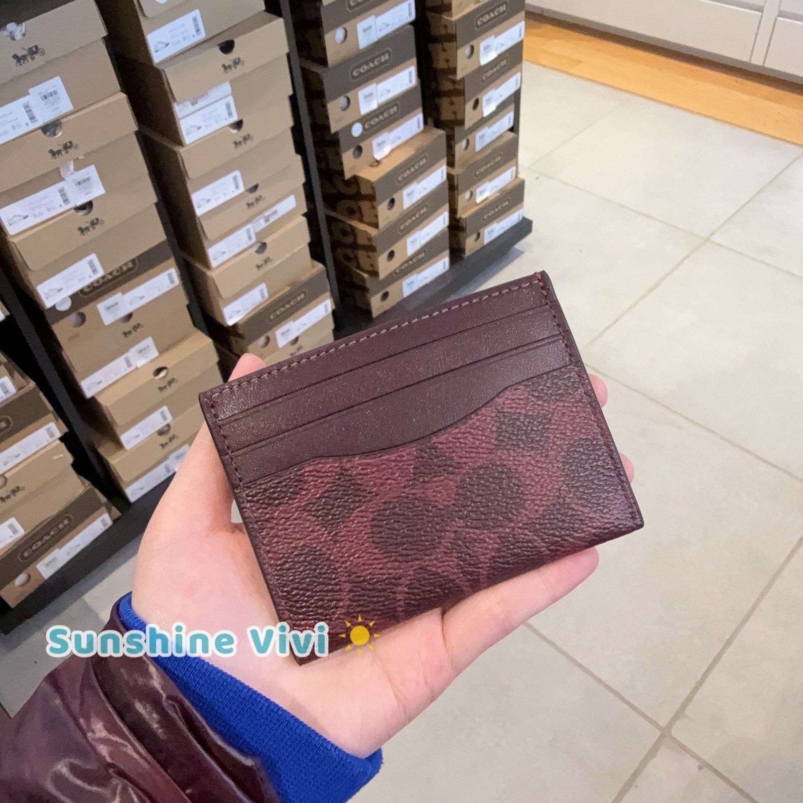 Coach NWT Coach Slim Id Card Case CW366 BLACK CURRANT Size ONE SIZE - 2 Thumbnail
