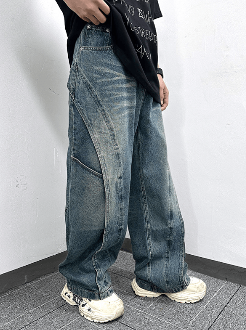 Japanese Brand × Vintage Vintage distressed street patchwork cargo jeans Size US 32 / EU 48 - 3 Thumbnail