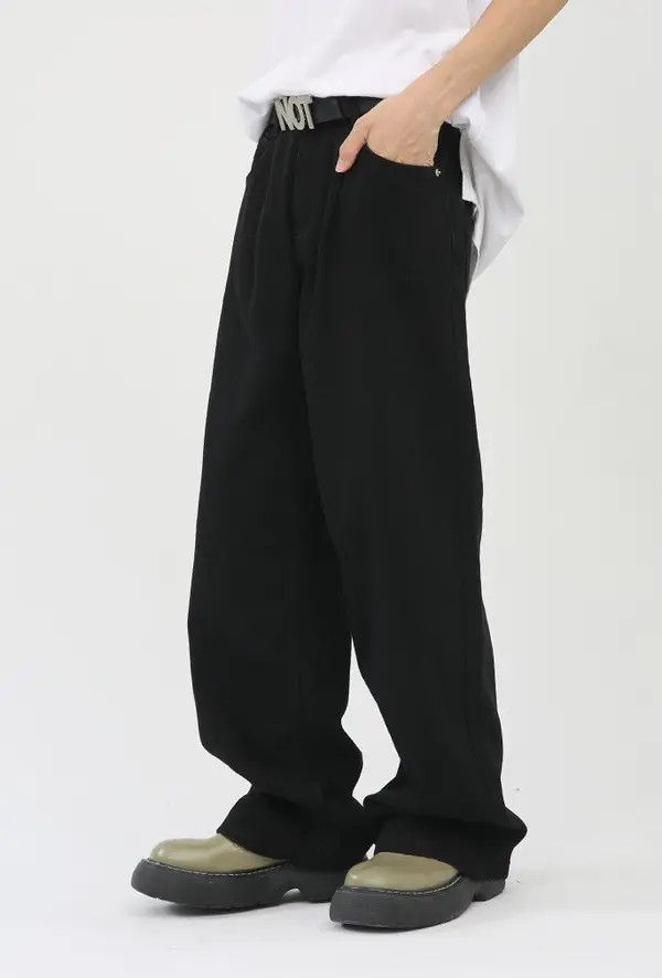 Japanese Brand Yuri Solid color loose wide-leg straight casual trousers Size US 32 / EU 48 - 5 Thumbnail